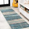 JONATHAN Y Modern Abstract Vintage Cream/Turquoise Indoor Area Rug, 5×8, Contemporary POP, Transitional, Easy-Cleaning for Living Room, Bedroom, Kitchen, Pet Friendly, Non-Shedding (CTP105C-5)(Cream/Turquoise)