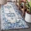 JONATHAN Y Modern Boho Vintage Medallion Ivory/Blue Runner Rug, 2×8, Bohemian, Traditional, Easy-Cleaning for Living Room, Bedroom, Kitchen, Pet Friendly, Non-Shedding (MDP201A-28)(2’3″ x 8′ (Runner))