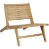 JONATHAN Y PAT2000A Leo Mid-Century Modern Wood Armless Outdoor Patio Chair Contemporary, Bohemian, Coastal, Transitional, Rustic, Natural(Natural)