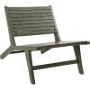 JONATHAN Y PAT2000A Leo Mid-Century Modern Wood Armless Outdoor Patio Chair Contemporary, Bohemian, Coastal, Transitional, Rustic, Natural(Olive Green)