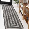 JONATHAN Y Stripe Reversible Washable Indoor Outdoor Area Rug 8X10 Black/Cream, Argo Classic Nautical Mitre for Backyard, Patio, Porch, Easy-Cleaning, High Traffic, Pet-Friendly Non-Shedding SVH101B-8(Black/Cream)