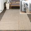 JONATHAN Y Stripe Reversible Washable Indoor Outdoor Runner Rug 2X8 Cream/Beige, Zephyr Mid-Century Modern Arch for Backyard, Patio, Porch, Easy-Cleaning, Pet-Friendly, Non-Shedding (SVH106A-28)(3’11” x 6′ (Rectangular))