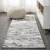 JONATHAN Y Swirl Marbled Gray/Black Runner Rug 2X8 ft, Abstract for Living Room, Bedroom, Kitchen, Office, Easy-Cleaning, High Traffic, Pet-Friendly, Non-Shedding SOR203C-28(Gray/Black)
