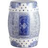 JONATHAN Y TBL1003A Acanthus 17.8″ Chinoiserie Ceramic Drum Indoor/Outdoor Garden Stool, Bohemian, Coastal, Classic, Cottage, French Country, Traditional, Living Room, Garden Room, Patio, Blue/White