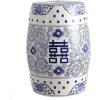 JONATHAN Y TBL1013A Double Happiness 18″ Chinoiserie Ceramic Drum Indoor/Outdoor Garden Stool Bohemian, Coastal, Classic, Cottage, French Country, Traditional, Bathroom, Garden Room, Patio, Blue/White