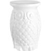 JONATHAN Y TBL1023A Groovy Owl 17.5″ Ceramic Indoor/Outdoor Garden Stool Traditional, Cottage, Classic, Bohemian, Side Table, Plant Stand, Spill-Proof, Living Room, Garden Room, Patio, White