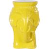 JONATHAN Y TBL1026A Orla 18.5″ Modern Bohemian Elephant Ceramic Indoor/Outdoor Garden Stool Modern, Bohemian, Mid-Century, Classic, Traditional, Cottage, Patio, Garden, Bathroom, Living Room, White(Yellow)