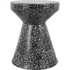 JONATHAN Y TBL1032A Xenia 17.75″ Modern Bohemian Terrazzo Indoor/Outdoor Drum Accent Table, Multi for Patio, Porch, Backyard(Black/White)