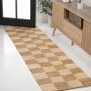 JONATHAN Y Theo Woven Jute Checkerboard Natural/Black Indoor Area Rug, 8×10, Modern, Farmhouse, Rustic, Lodge, Easy-Cleaning for Living Room, Bedroom, Kitchen, Non-Shedding (NRF203B-8)(Natural/Bleach)