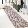 JONATHAN Y Vine All Over Indoor Outdoor Runner Rug 2X8 Red/Beige, Boho for Backyard, Patio, Porch, Easy-Cleaning, High Traffic, Pet-Friendly, Non-Shedding (SMB117B-28)(Red/Beige)
