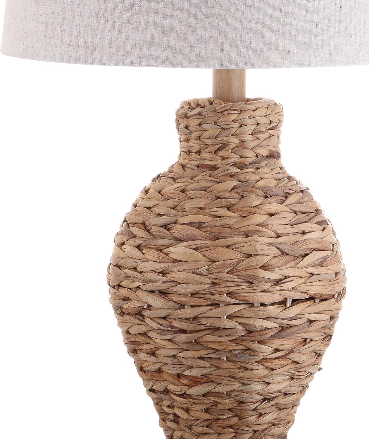 imageJONATHAN Y JYL1015A Elicia 31quot Seagrass Weave LED Table Lamp Coastal Cottage Bedside Desk Nightstand Lamp for Bedroom Living Room Office College Bookcase LED Bulb Included NaturalNatural