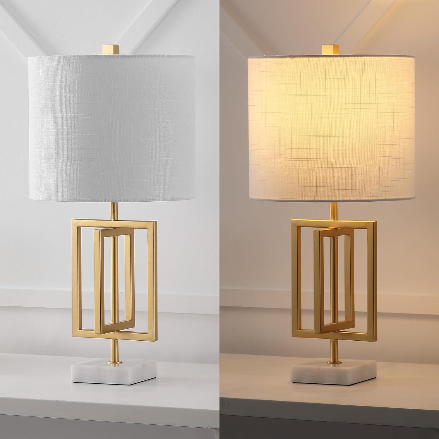 imageJONATHAN Y JYL1039A Anya 2025quot MetalMarble LED Table Lamp Glam Contemporary Modern Bedside Desk Nightstand Lamp for Bedroom Living Room Office College Bookcase LED Bulb Included Gold