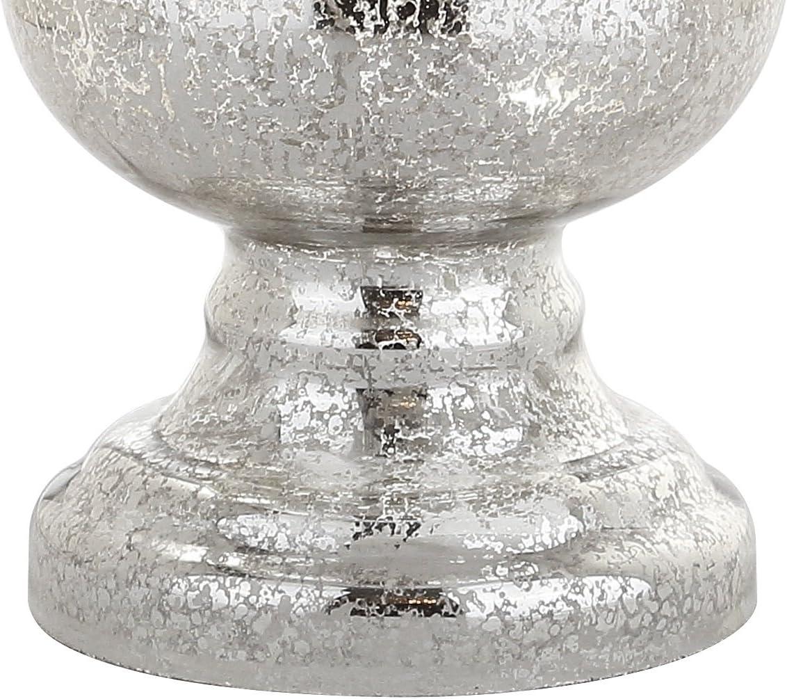 imageJONATHAN Y JYL1061DSET2 Set of 2 Table Lamps Genie 285quot Glass LED Table Lamp Contemporary Transitional Bedside Desk Nightstand Lamp for Bedroom Living Room Office College Bookcase Mercury SilverMercury Silver