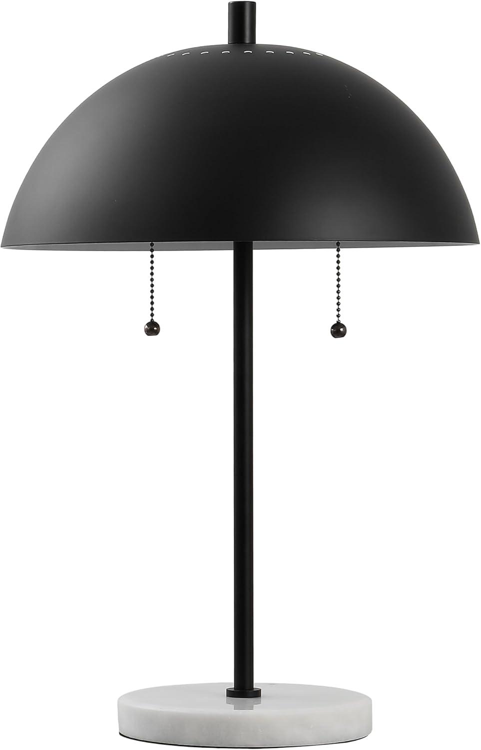 imageJONATHAN Y JYL1071A Ella 207quot Dome Metal with Marble Base LED Table Lamp Classic Glam Bedside Desk Nightstand Lamp for Bedroom Living Room Office College Bookcase LED Bulbs Included Gold LeafWhiteBlack White