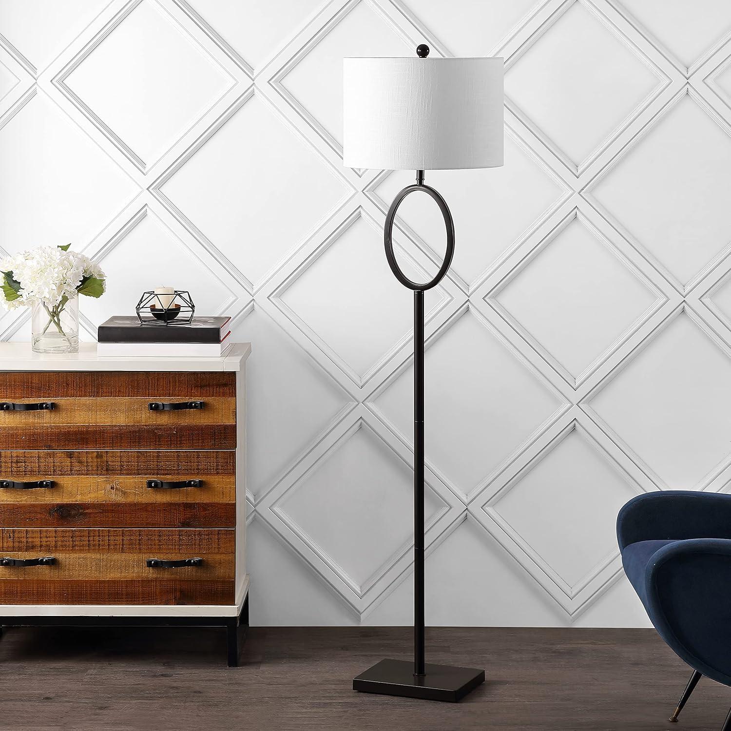 imageJONATHAN Y JYL1089A April 61quot Metal LED Floor Lamp Modern Contemporary Glam Traditional Office Living Room Family Room Dining Room Bedroom Hallway Foyer BrassOilRubbed Bronze