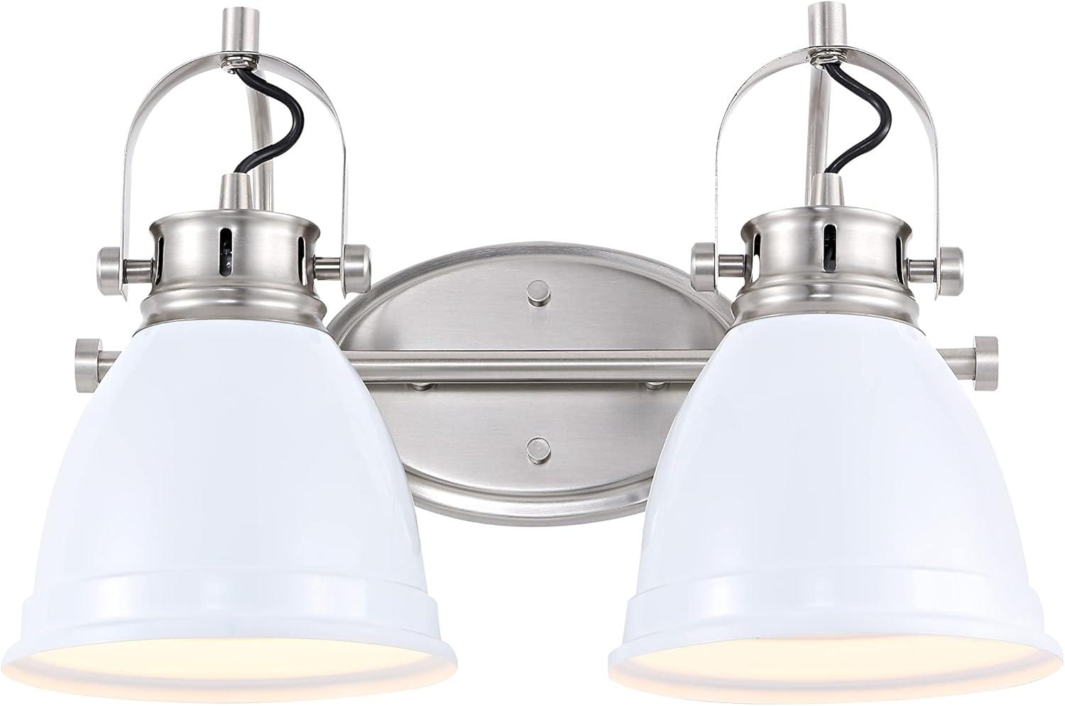 imageJONATHAN Y JYL1115D Phineas 1625quot 2Light Adjustable Farmhouse Bohemian Iron LED Vanity Light Mint GreenBrass Gold for Bedroom Living Room Kitchen Home Office Kids RoomWhite