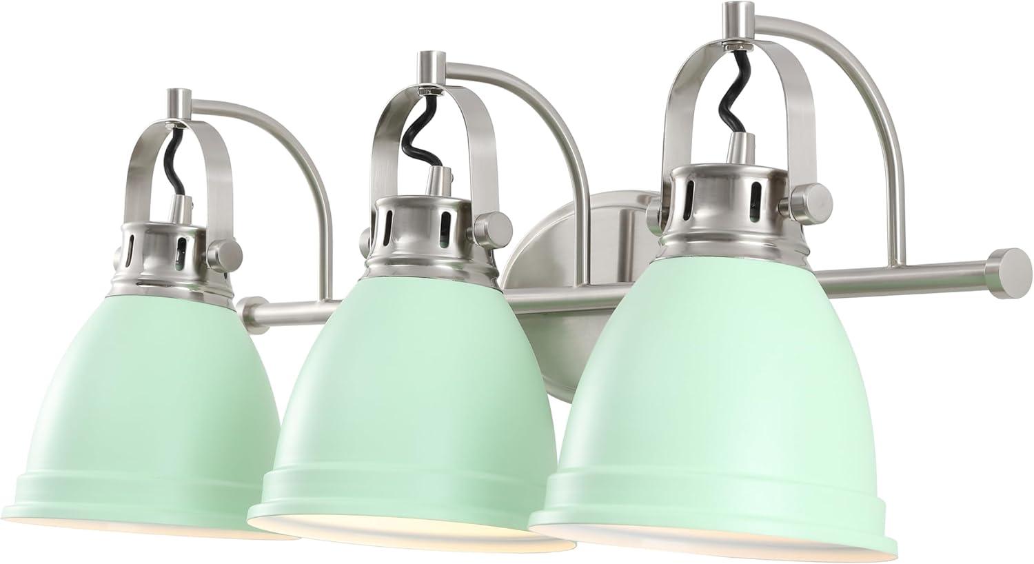 imageJONATHAN Y JYL1115D Phineas 1625quot 2Light Adjustable Farmhouse Bohemian Iron LED Vanity Light Mint GreenBrass Gold for Bedroom Living Room Kitchen Home Office Kids RoomMint GreenNickel