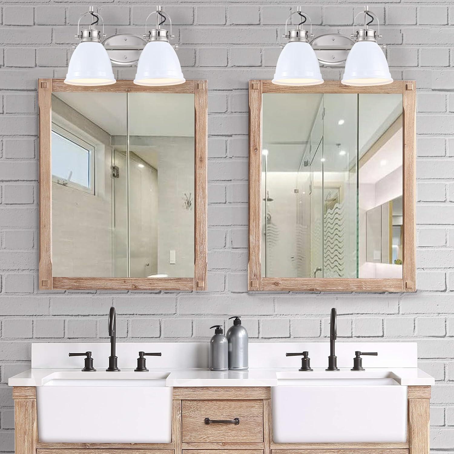 imageJONATHAN Y JYL1115D Phineas 1625quot 2Light Adjustable Farmhouse Bohemian Iron LED Vanity Light Mint GreenBrass Gold for Bedroom Living Room Kitchen Home Office Kids RoomWhite