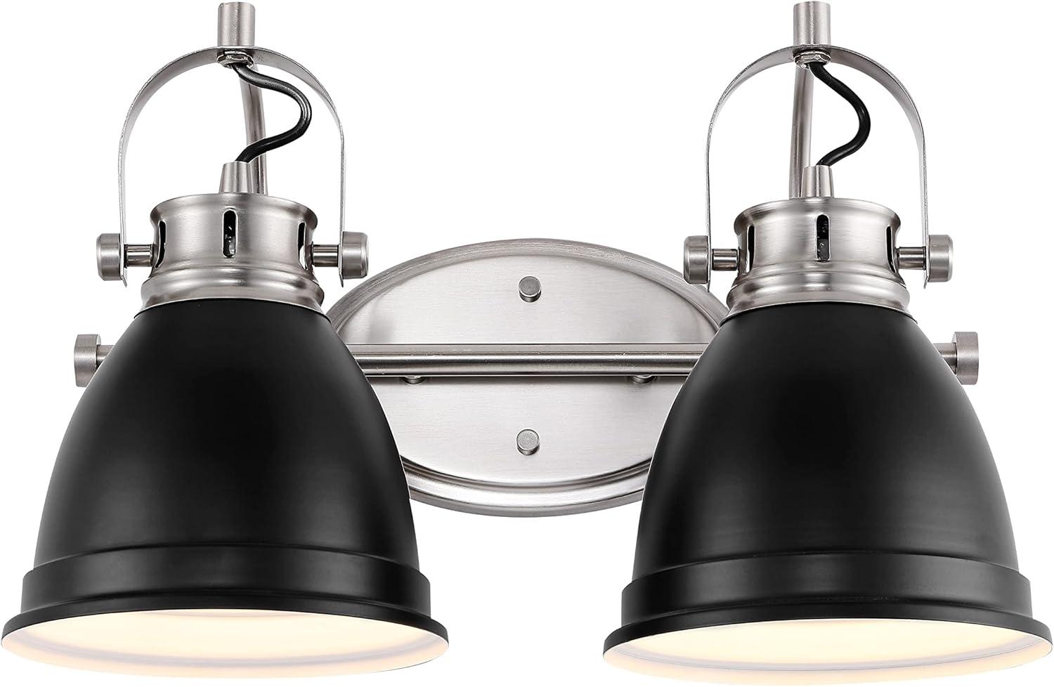 imageJONATHAN Y JYL1115D Phineas 1625quot 2Light Adjustable Farmhouse Bohemian Iron LED Vanity Light Mint GreenBrass Gold for Bedroom Living Room Kitchen Home Office Kids RoomBlack