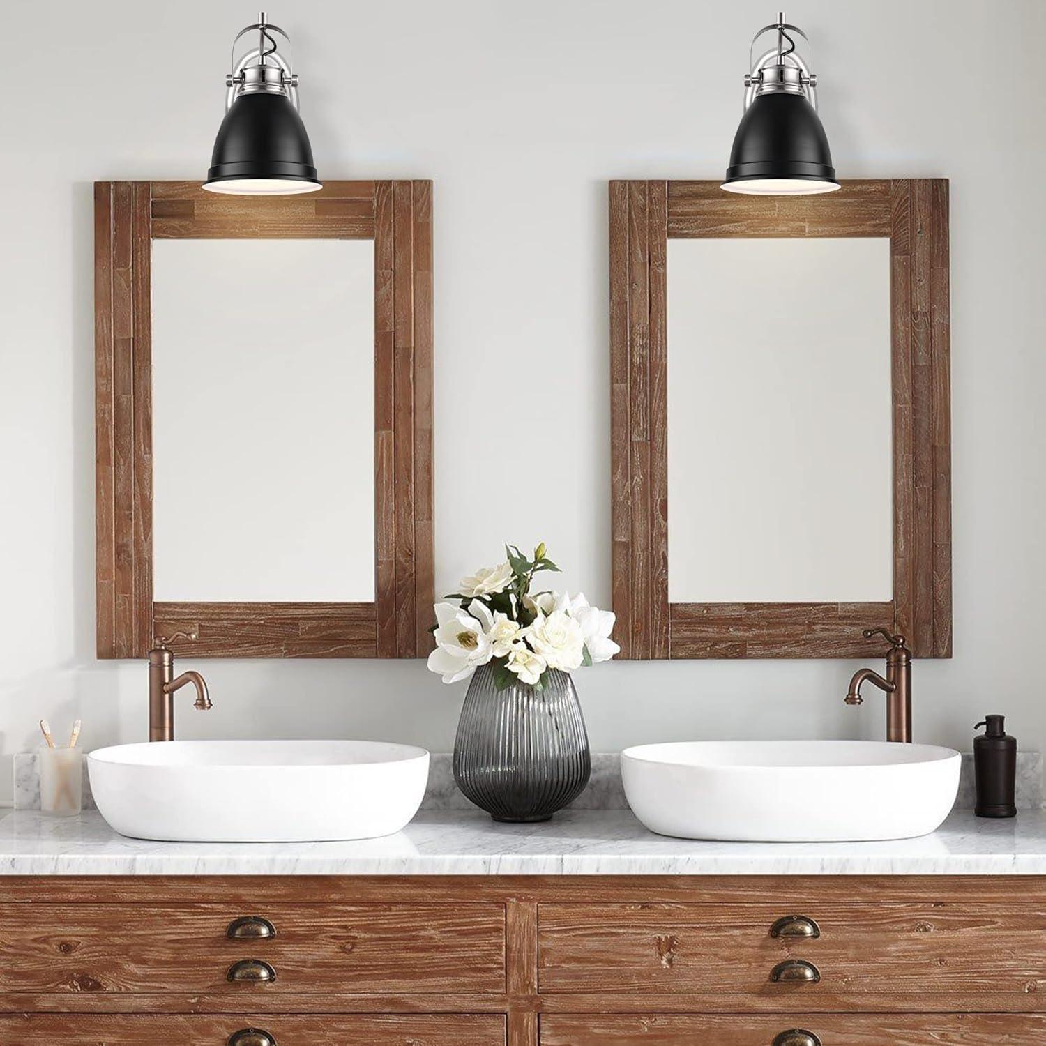 imageJONATHAN Y JYL1115D Phineas 1625quot 2Light Adjustable Farmhouse Bohemian Iron LED Vanity Light Mint GreenBrass Gold for Bedroom Living Room Kitchen Home Office Kids RoomBlack