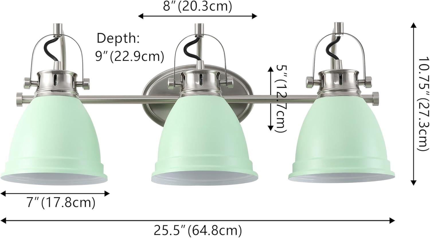 imageJONATHAN Y JYL1115D Phineas 1625quot 2Light Adjustable Farmhouse Bohemian Iron LED Vanity Light Mint GreenBrass Gold for Bedroom Living Room Kitchen Home Office Kids RoomMint GreenNickel