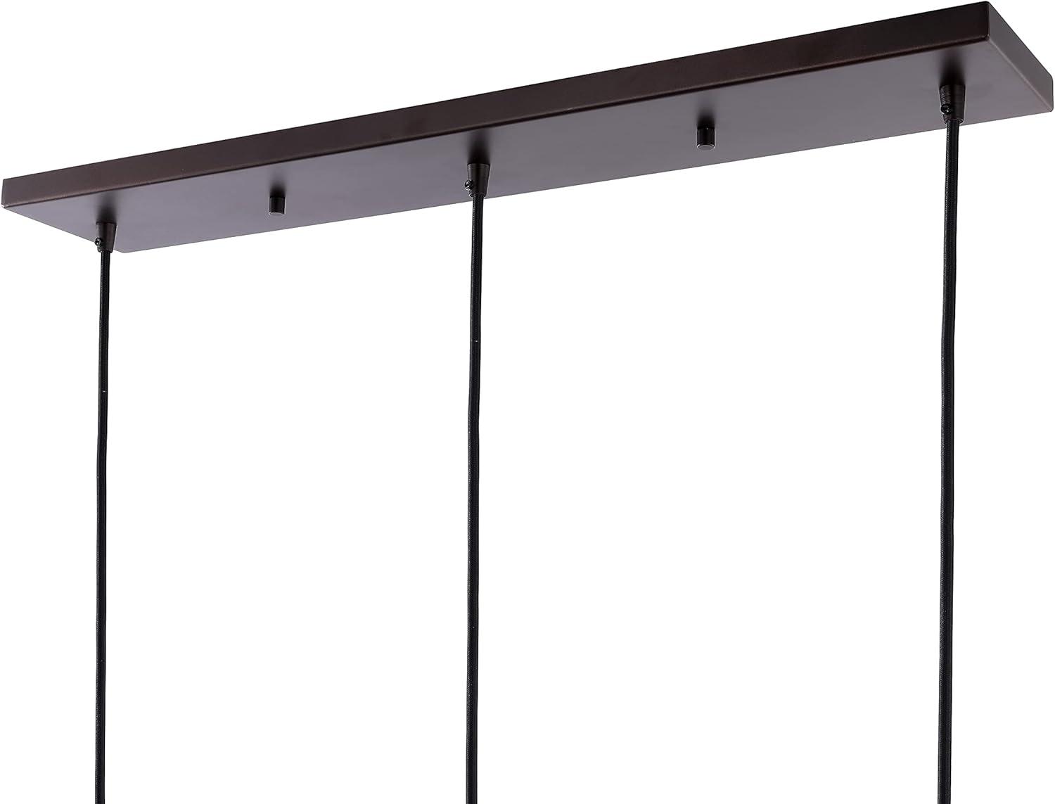 imageJONATHAN Y JYL1124A Ibiza Island 30quot 3Light SeagrassMetal Bohemian Coastal LED Pendant Farmhouse Rustic for Dining Room Kitchen Living Room Oil Rubbed BronzeOilRubbed Bronze