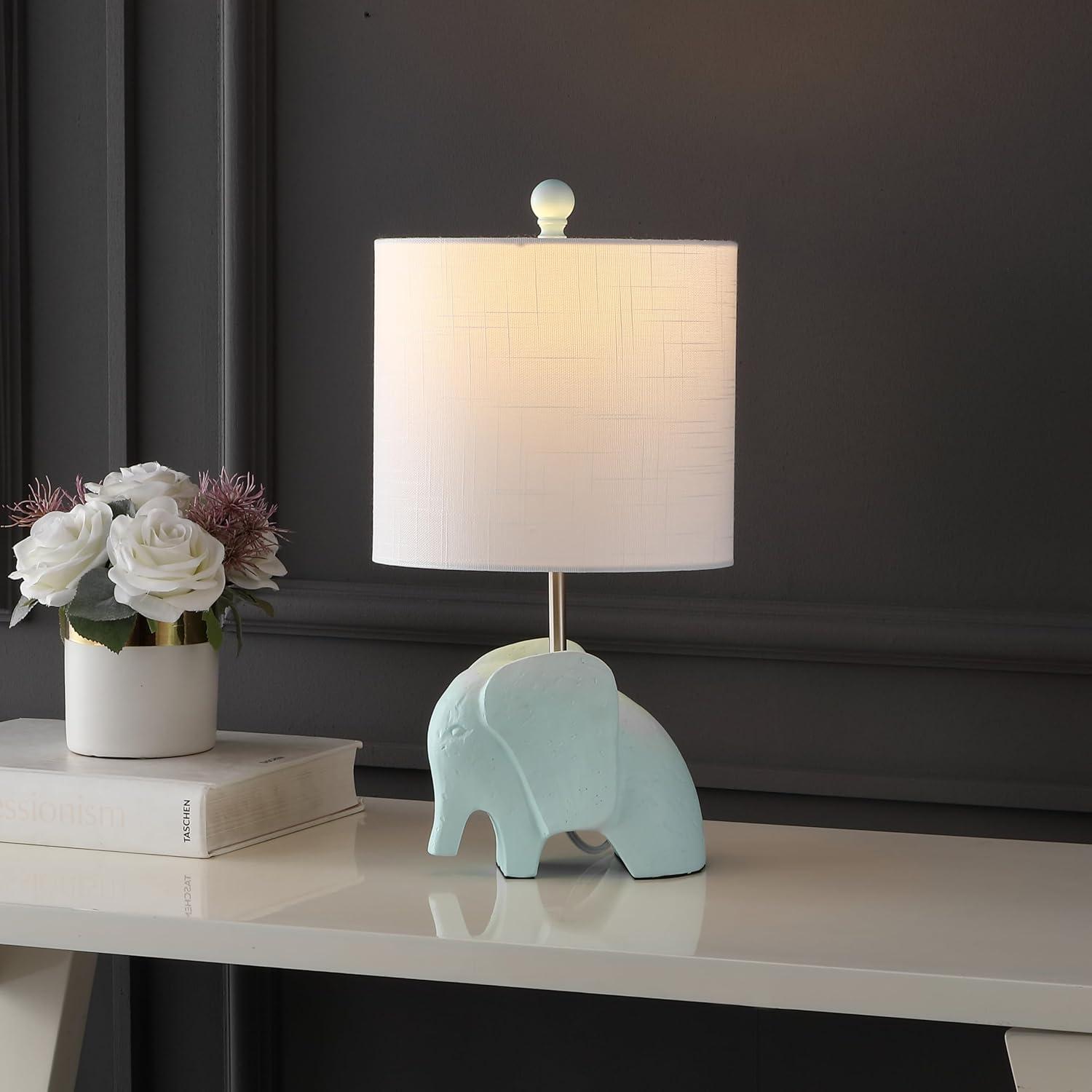 imageJONATHAN Y JYL1143B Koda 175quot Eclectic Southwestern ResinIron Elephant LED Kids Table Lamp Global Transitional Rustic Office Living Room Dining Room Bedroom Hallway Foyer TurquoiseTurquoise