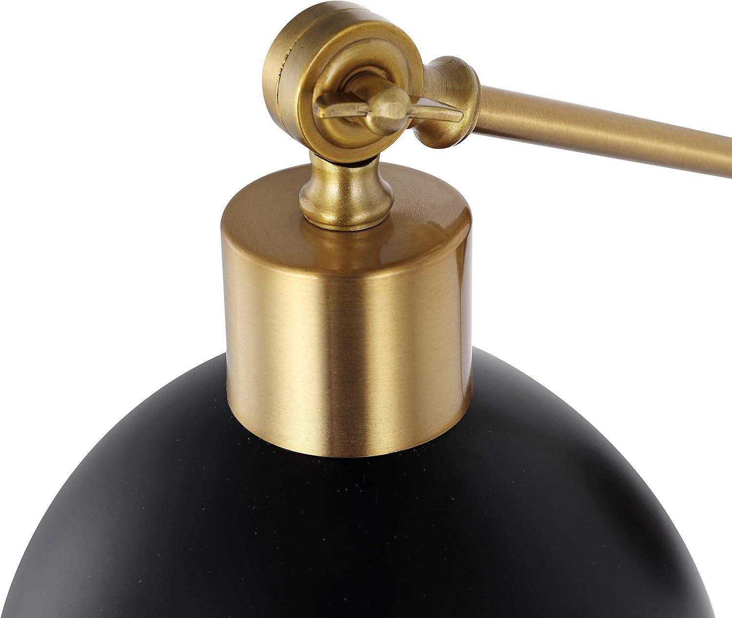 imageJONATHAN Y JYL1301C Lisa 18quot Swing Arm 1Light Modern Midcentury Iron USB Charging Port LED Sconce Transitional Farmhouse Entryway Lobby Kitchen Living Room Hallway GreyBrass Gold 80 inBlackBrass Gold