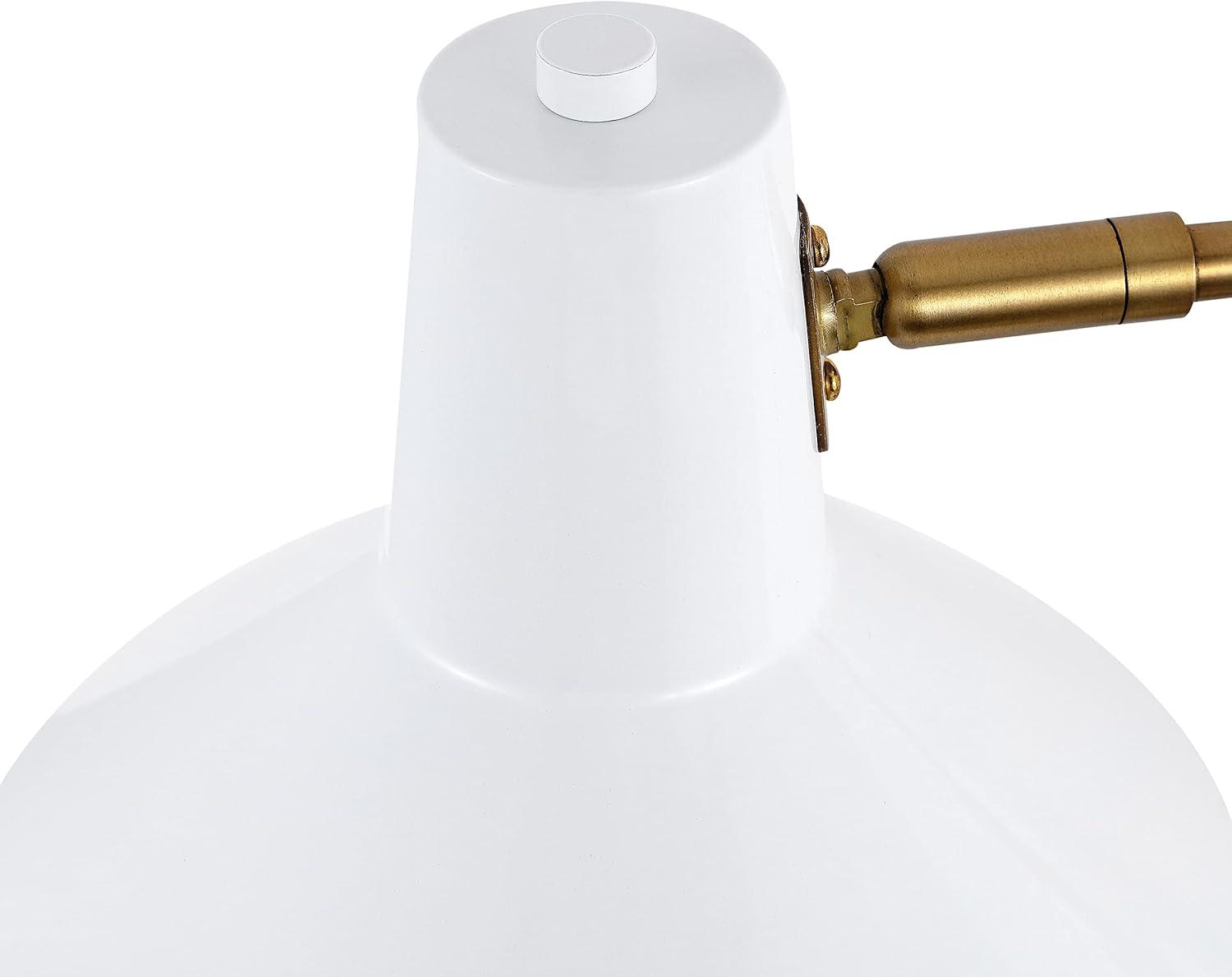 imageJONATHAN Y JYL1302C Hygge 16quot Swing Arm 1Light Modern Midcentury Iron USB Charging Port LED Sconce Transitional Farmhouse Entryway Lobby Kitchen Bathroom Bedroom Living Room GreyBrass GoldWhiteBrass Gold