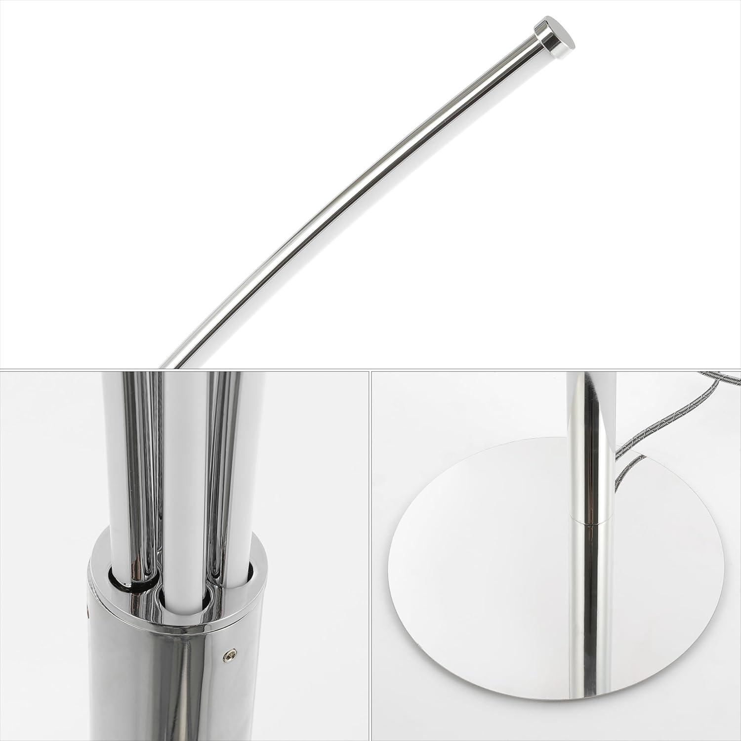 imageJONATHAN Y JYL1708A Fuochi 71quot Modern Minimalist Metal 5Branch Arc Dimmable Integrated LED Floor Lamp with Remote Control Chrome for Bedroom Living Room Kitchen Home Office Kids Room