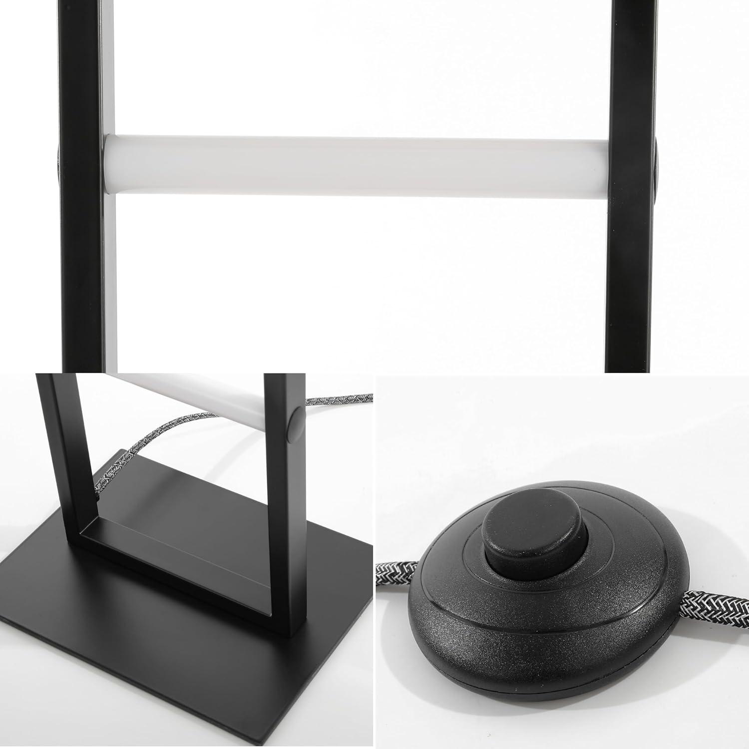 imageJONATHAN Y JYL1709A Ivan 593quot Minimalist Modern Iron Ladder Dimmable Integrated LED Floor Lamp for Bedroom Living Room Office Black