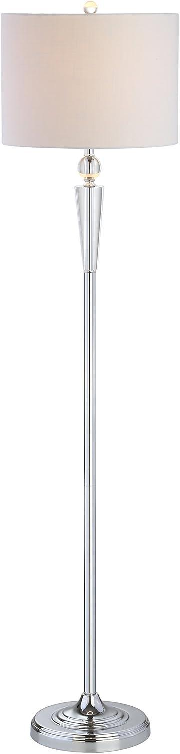 imageJONATHAN Y JYL2022A Reese 595quot Crystal LED Floor Lamp ModernContemporaryTraditionalGlam for Bedrooms Living Room Office Reading ClearChrome