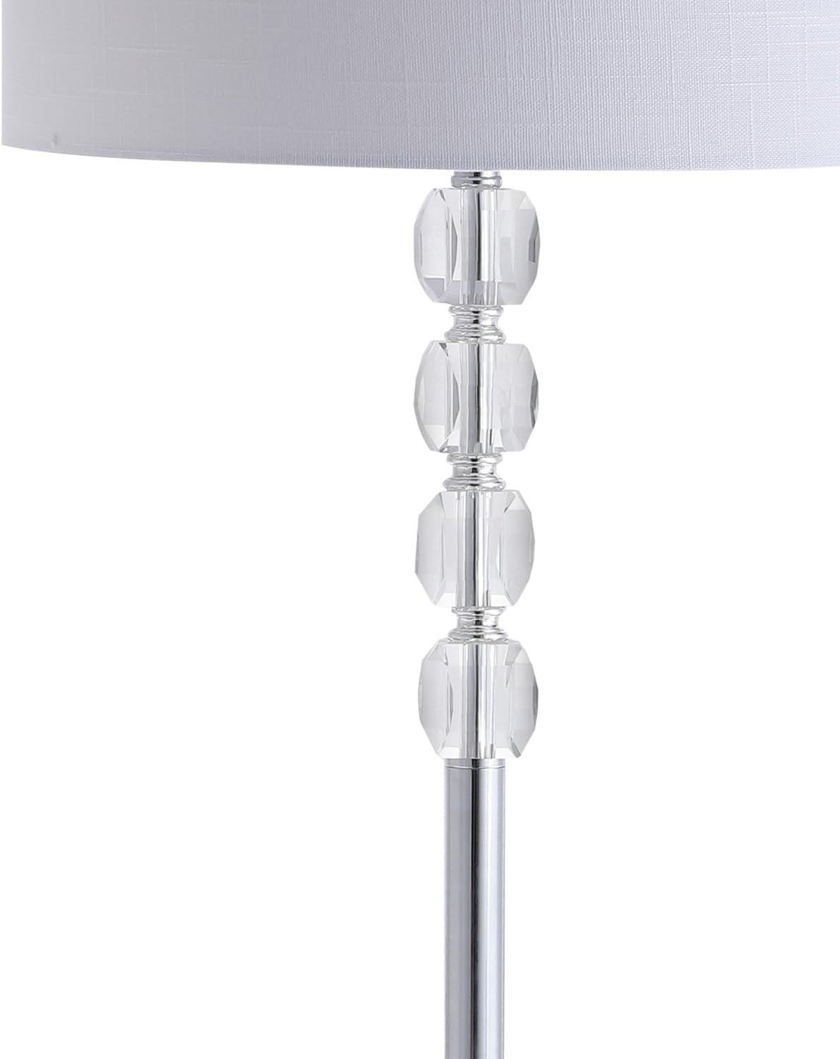 imageJONATHAN Y JYL2028A Aubrey 595quot CrystalMetal LED Floor Lamp ContemporaryGlamTransitional for Bedrooms Living Room Office Reading ClearChrome