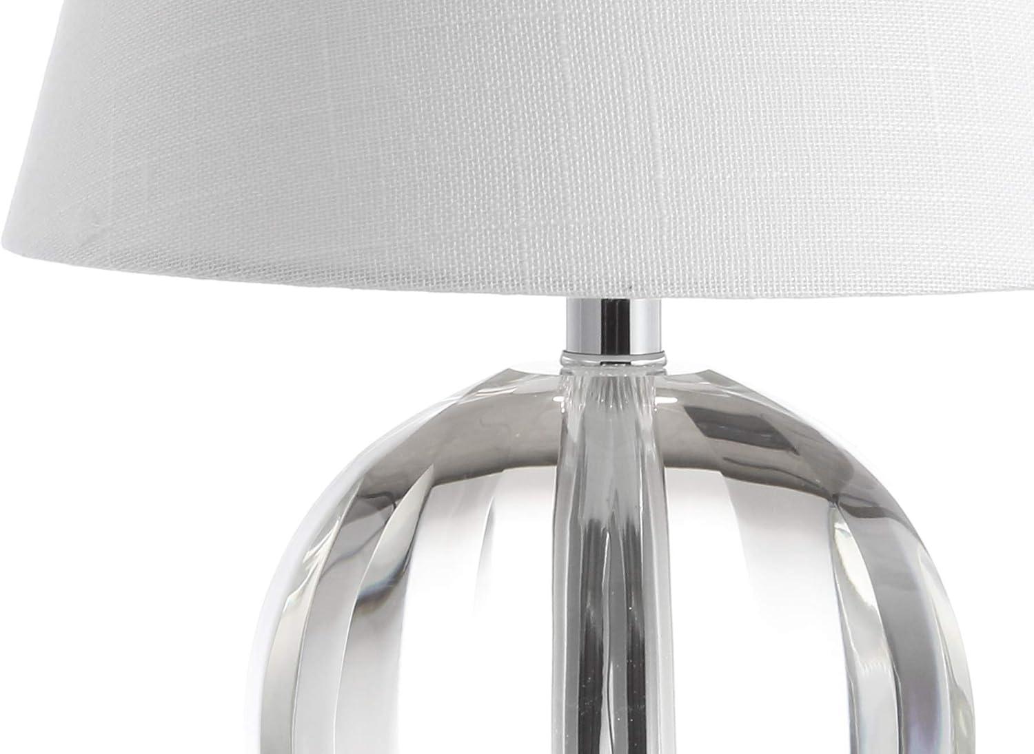 imageJONATHAN Y JYL2079A Goddard 16quot Crystal BallMetal LED Table Lamp Glam Transitional Bedside Desk Nightstand Lamp for Bedroom Living Room Office College Bookcase LED Bulb Included ClearClear