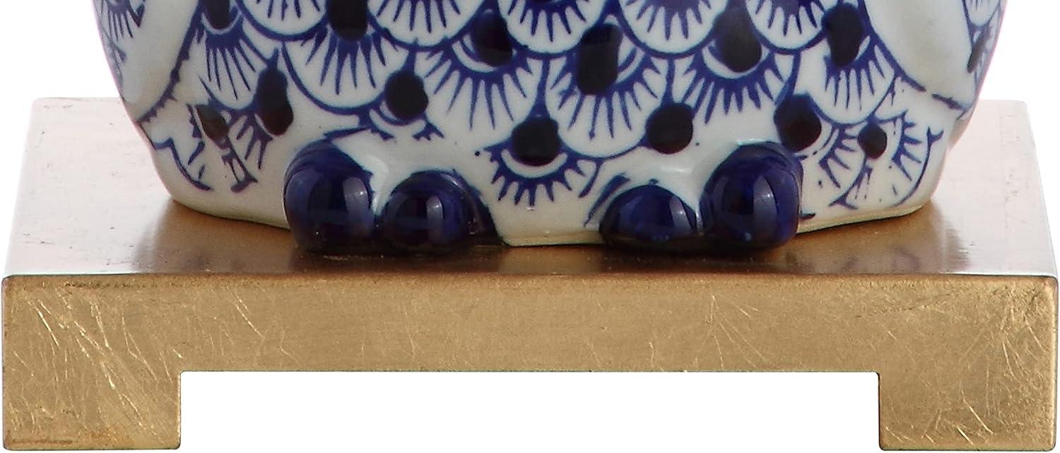 imageJONATHAN Y JYL3014A Justina 16quot Ceramic Mini LED Table Lamp CottageTransitional for Bedroom Living Room Office College Dorm Coffee Table Bookcase BlueWhiteBlueWhite