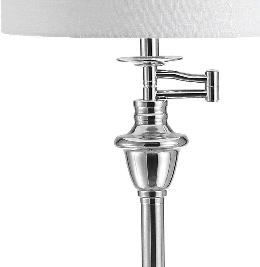 imageJONATHAN Y JYL3055C Cora 60quot MetalGlass LED Side Table and Floor Lamp ContemporaryTransitional for Bedrooms Living Room Office Reading Oil Rubbed Bronze OilRubbed BronzeChrome