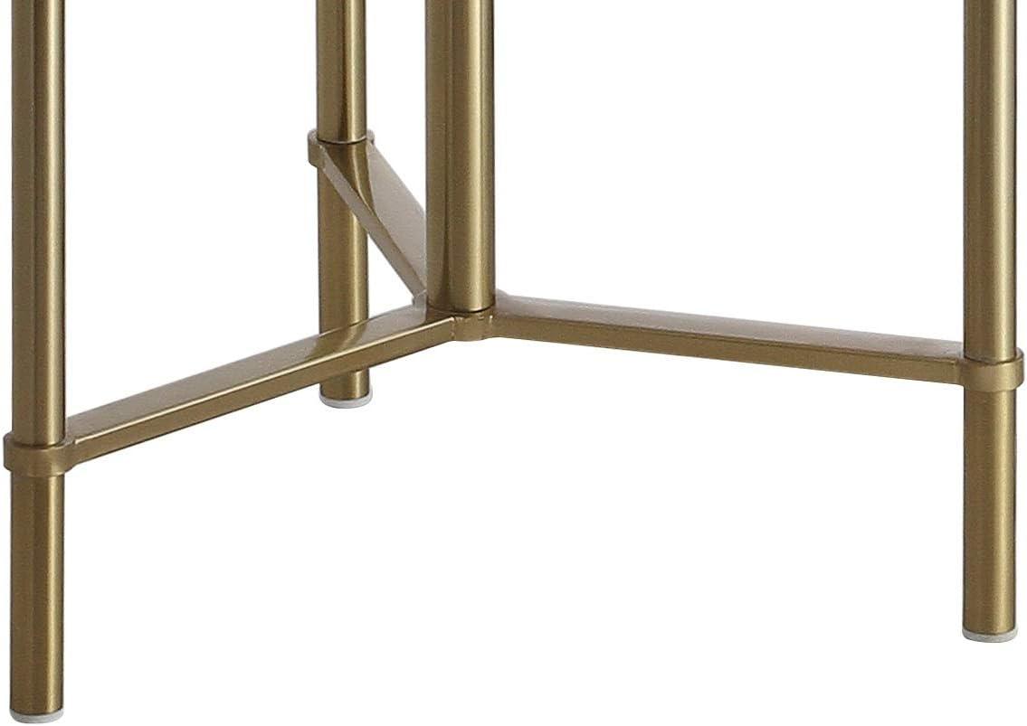 imageJONATHAN Y JYL3059A Charles 59quot MetalGlass LED Side Table and Floor Lamp ContemporaryTransitional for Bedrooms Living Room Office Reading Brass