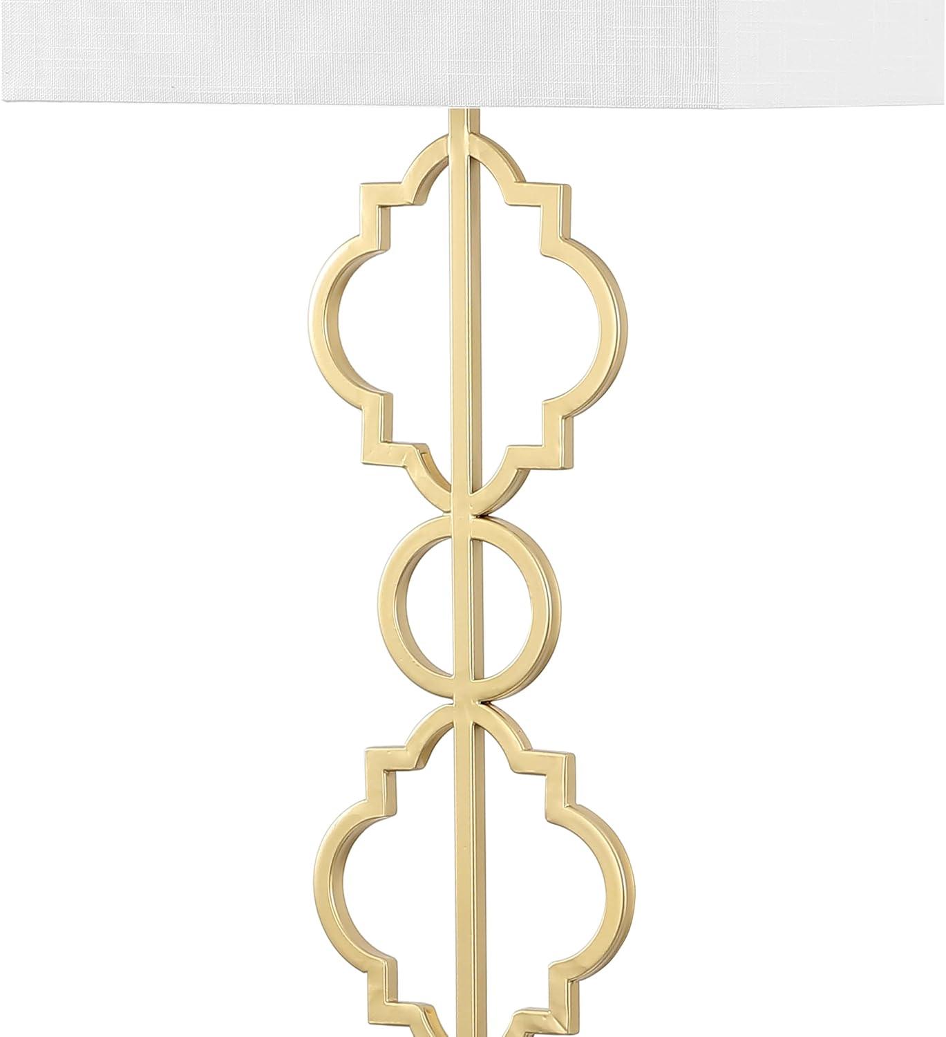 imageJONATHAN Y JYL3073A Selina 645quot Iron Ogee Trellis Modern LED Floor Lamp BohemianContemporaryDesignerGlamTransitional for Bedrooms Living Room Office Reading Gold