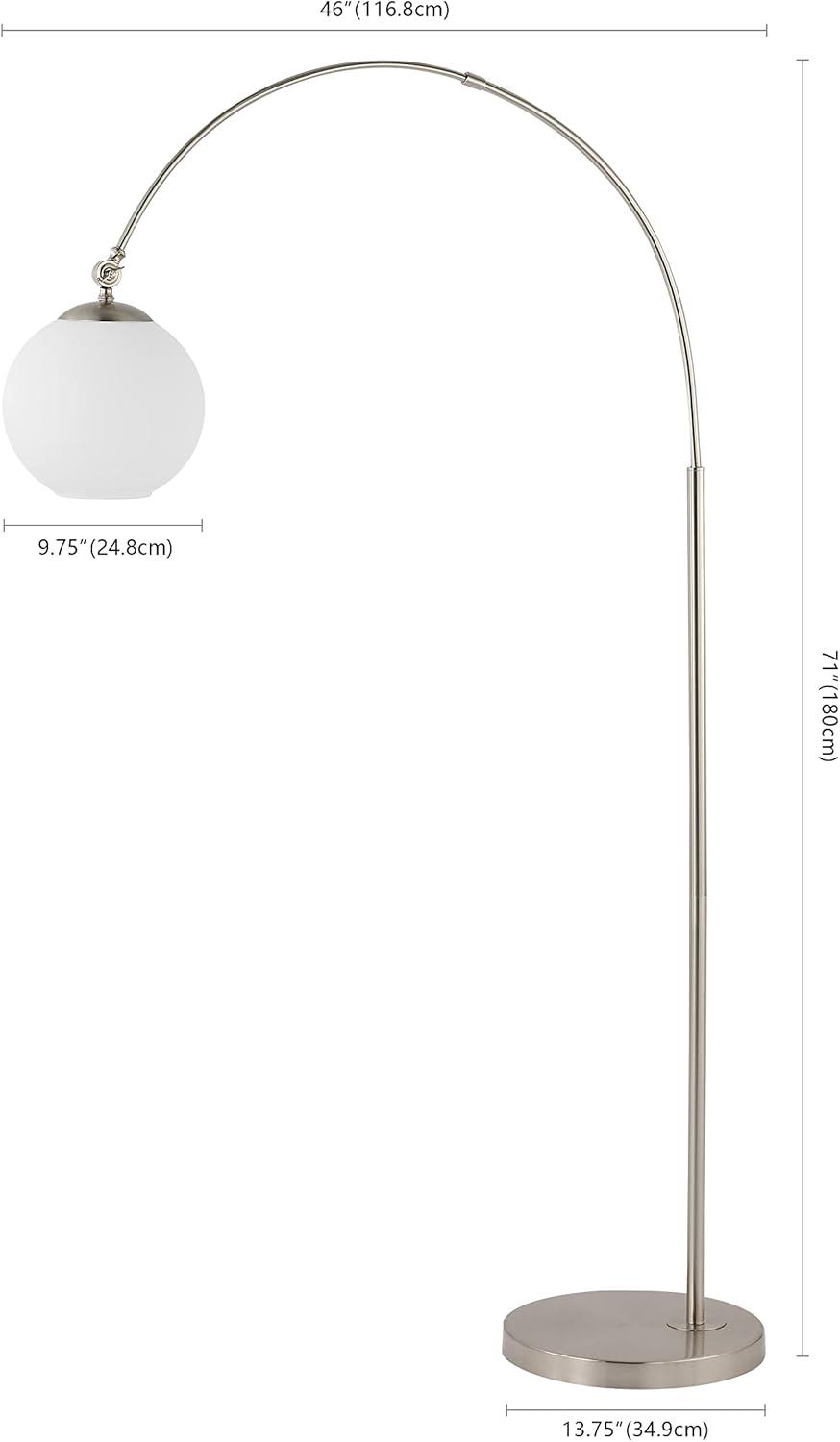 imageJONATHAN Y JYL3089A Nora 71quot Coastal Vintage Iron LED Floor Lamp Modern Contemporary Standing Reading Lamp for Bedroom Living Room Office LED Bulb Included Brass GoldWhiteNickel