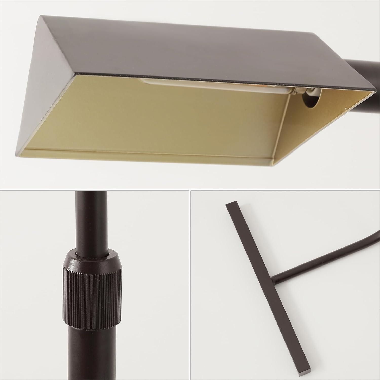 imageJONATHAN Y JYL3097A Cotys 66quot MidCentury Industrial Metal Adjustable Pharmacy LED Floor Lamp Oil Rubbed Bronze for Bedroom Living Room Kitchen Home Office Kids Room