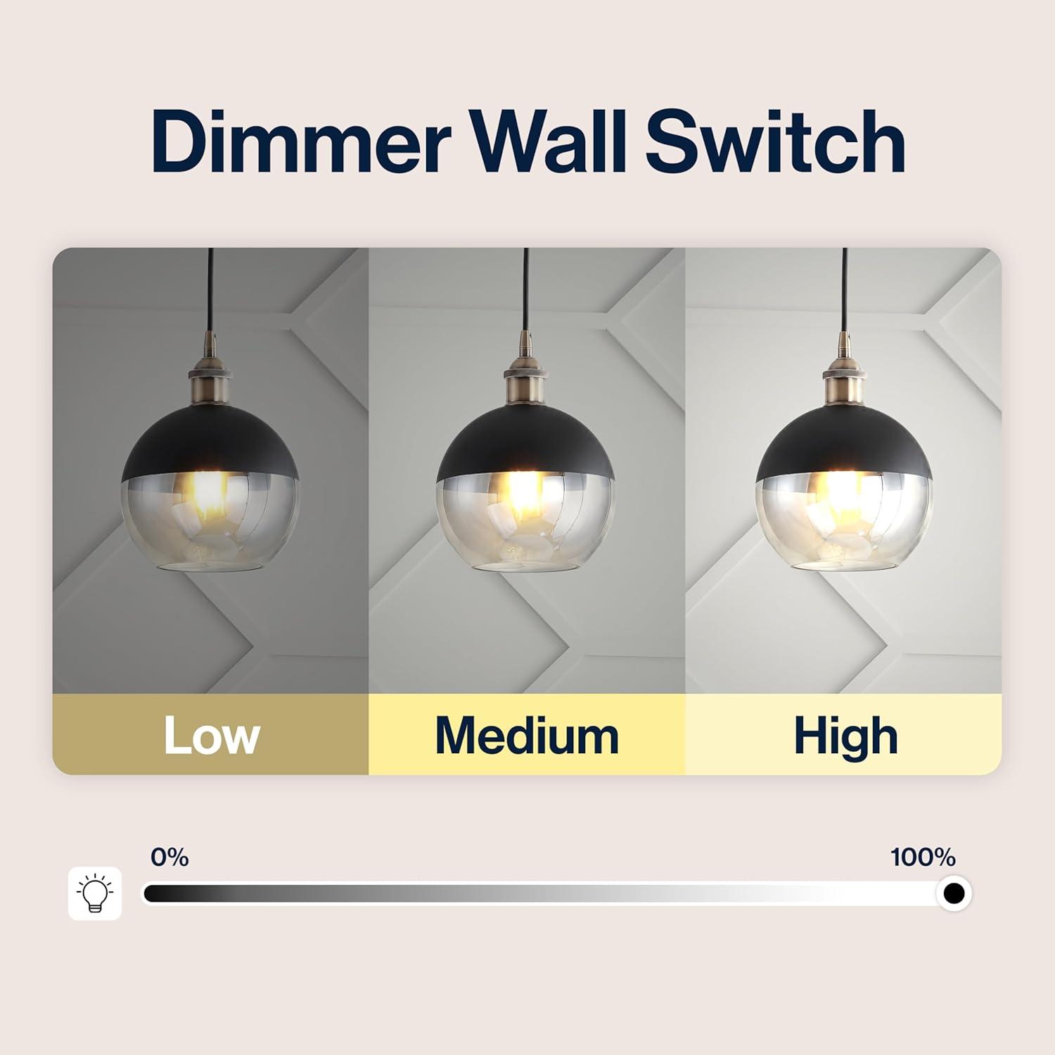 imageJONATHAN Y JYL3513A Nixon 75quot Adjustable Drop Globe MetalGlass LED Pendant Contemporary Transitional Dimmable Dining Room Living Room Kitchen Foyer Bedroom Hallway Brass GoldBlackSingle