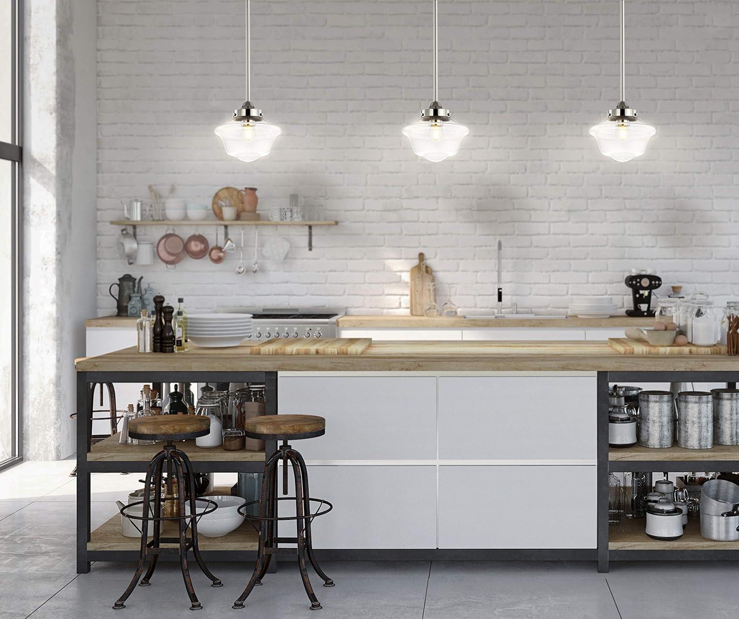 imageJONATHAN Y JYL3517A Kurtz 95quot Adjustable Drop MetalGlass LED Pendant Contemporary Transitional Dimmable Dining Room Living Room Kitchen Foyer Bedroom Hallway Brass GoldWhiteChrome