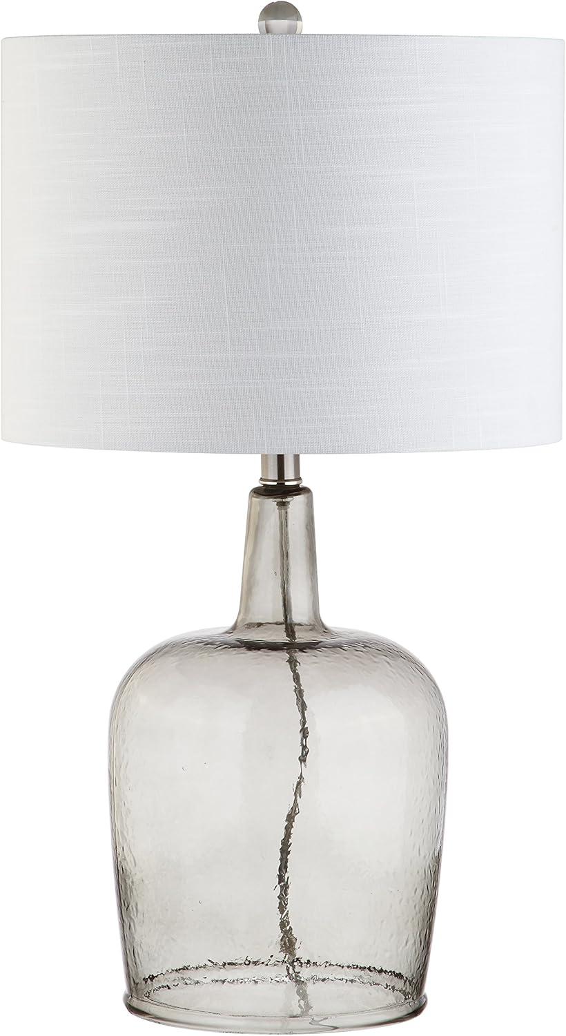 imageJONATHAN Y JYL4003A Augustine 26quot Glass LED Table Lamp Modern Contemporary Bedside Desk Nightstand Lamp for Bedroom Living Room Office College Bookcase LED Bulb Included Smoke Gray