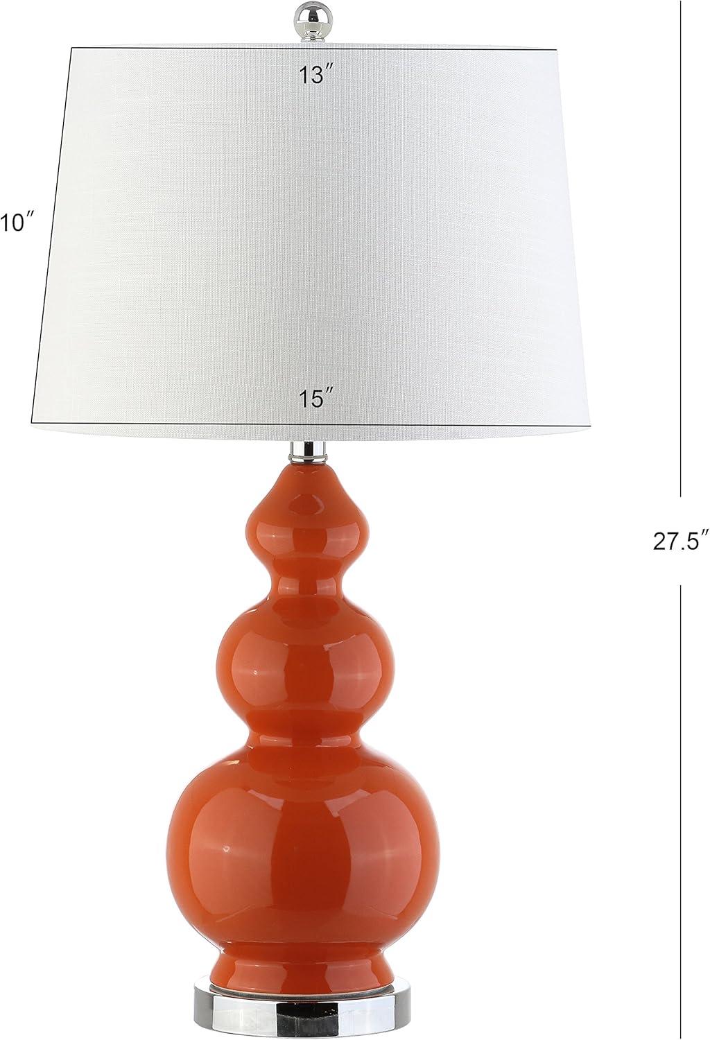 imageJONATHAN Y JYL4023A Bowen 275quot Ceramic LED Table Lamp Contemporary Transitional Bedside Desk Nightstand Lamp for Bedroom Living Room Office College Bookcase LED Bulb Included CoralCoral