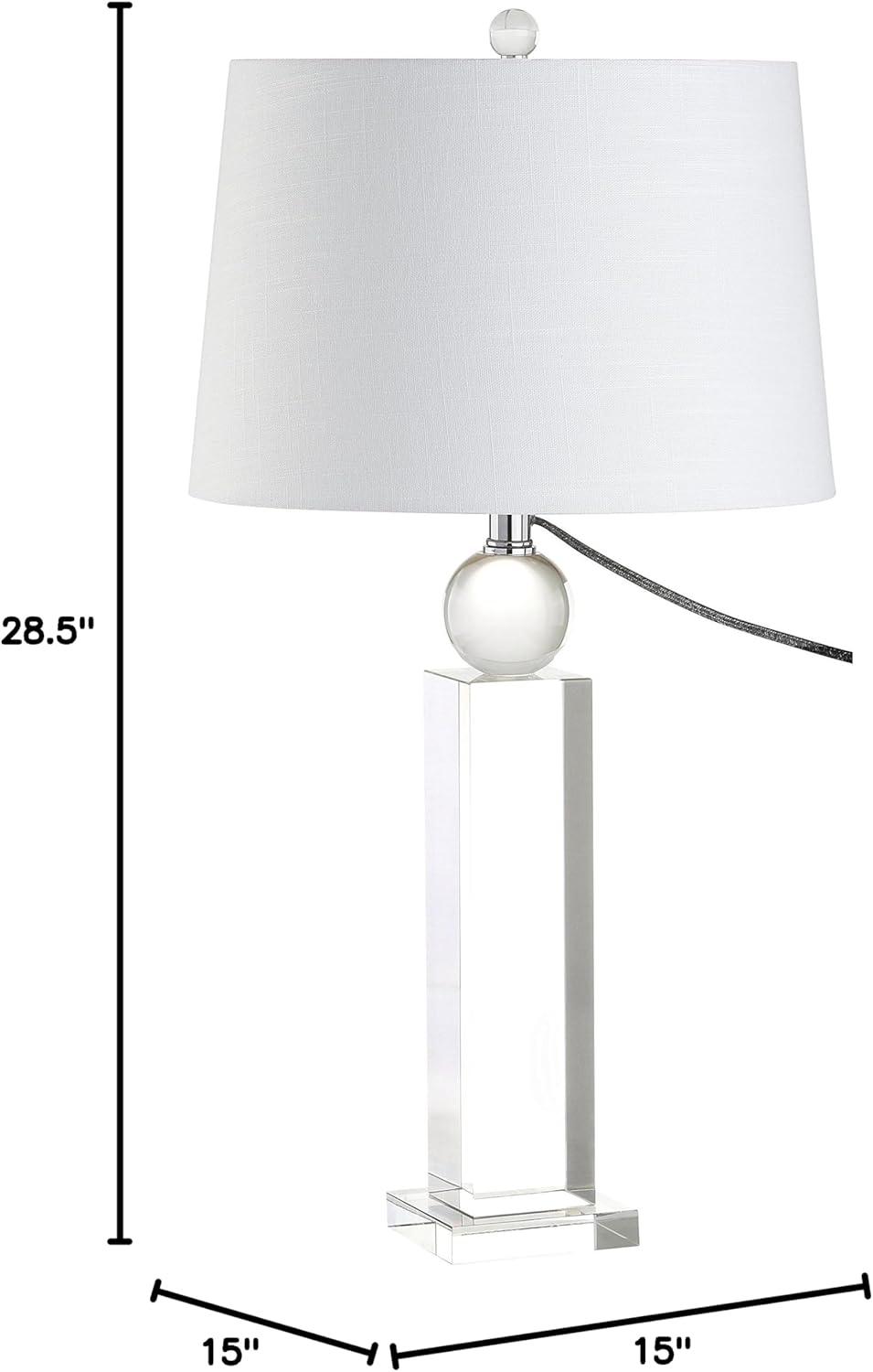 imageJONATHAN Y JYL5004A Charlotte 285quot Crystal LED Table Lamp Glam Contemporary Bedside Desk Nightstand Lamp for Bedroom Living Room Office College Bookcase LED Bulb Included Clear