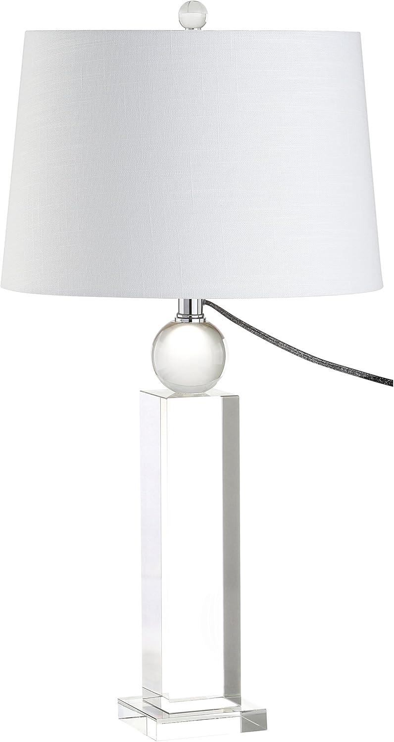 imageJONATHAN Y JYL5004A Charlotte 285quot Crystal LED Table Lamp Glam Contemporary Bedside Desk Nightstand Lamp for Bedroom Living Room Office College Bookcase LED Bulb Included Clear
