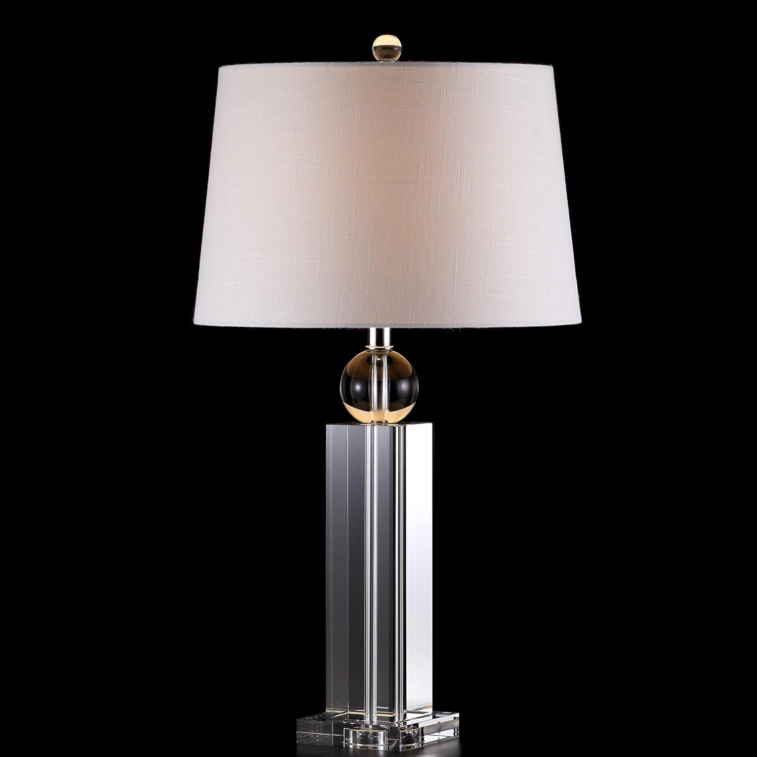 imageJONATHAN Y JYL5004A Charlotte 285quot Crystal LED Table Lamp Glam Contemporary Bedside Desk Nightstand Lamp for Bedroom Living Room Office College Bookcase LED Bulb Included Clear