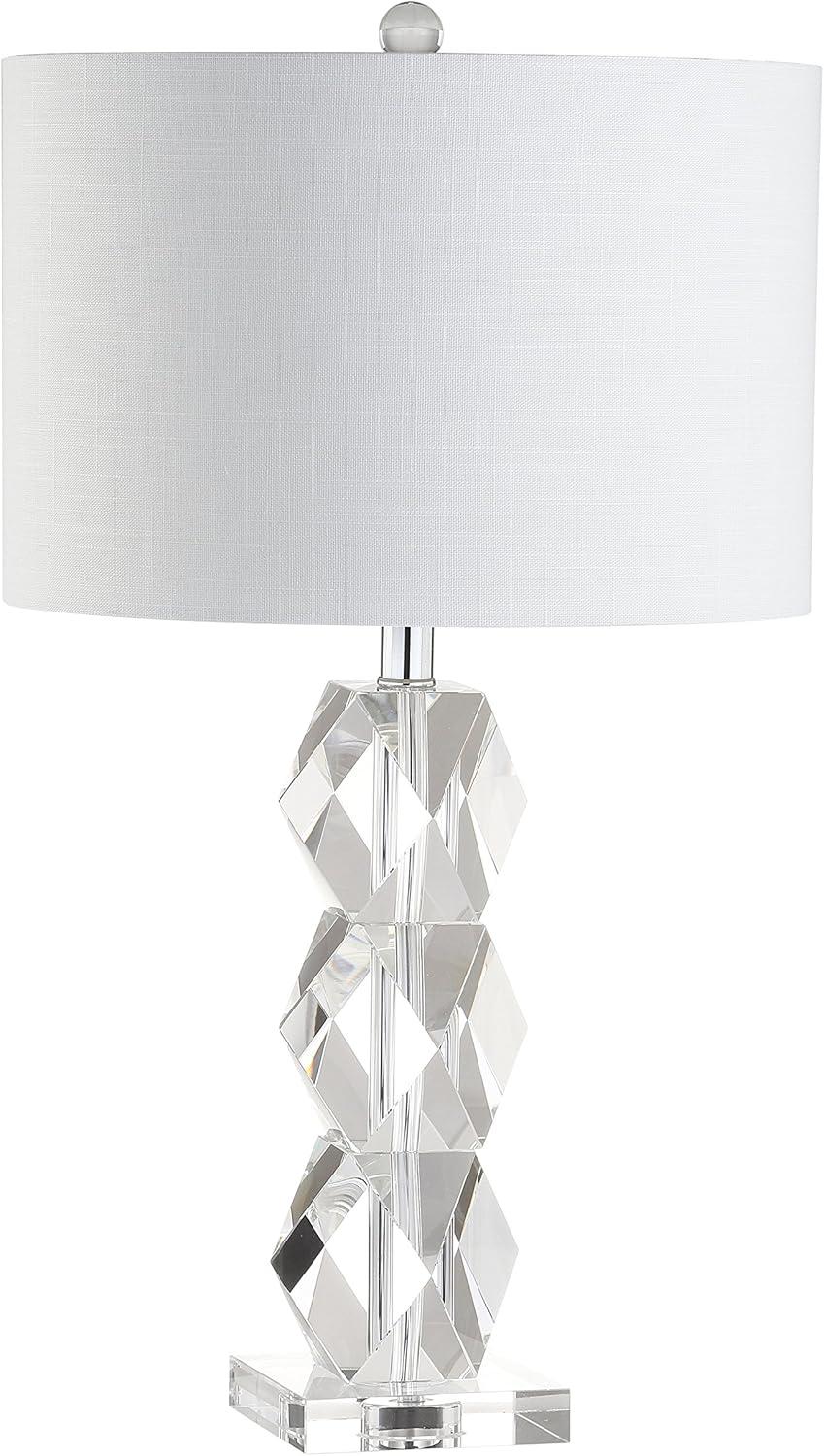 imageJONATHAN Y JYL5012A Sofia 26quot Crystal LED Table Lamp Transitional Glam Bedside Desk Nightstand Lamp for Bedroom Living Room Office College Bookcase LED Bulb Included Clear