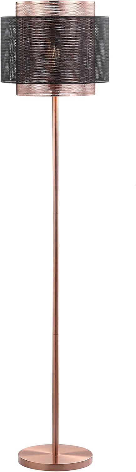 imageJONATHAN Y JYL6107A Tribeca 605quot Metal LED Floor Lamp Contemporary Modern Transitional Office Living Room Family Room Dining Room Bedroom Hallway Foyer CopperBlack