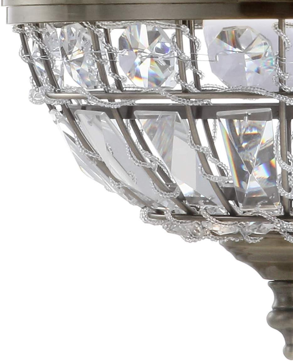imageJONATHAN Y JYL6109A Regina 12quot CrystalMetal Empire LED Chandelier Pendant Glam Contemporary Transitional Dimmable Adjustable Dining Room Living Room Kitchen Foyer Bedroom Hallway Antique Brass12 in